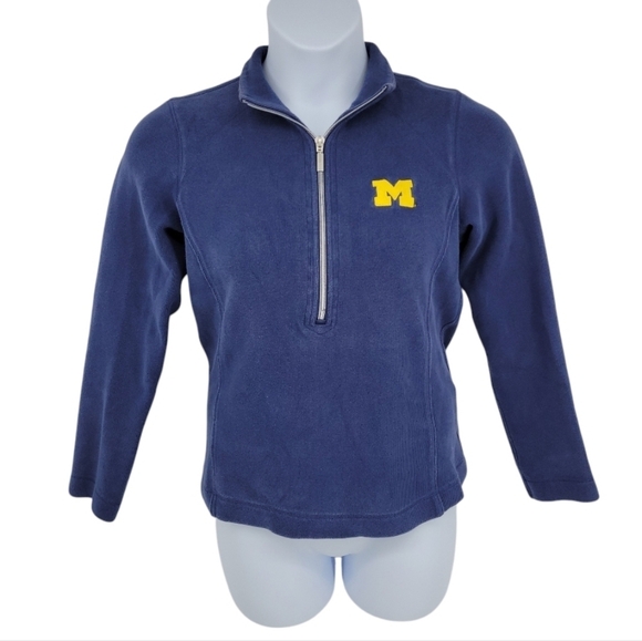 Tommy Bahama Womens Michigan Wolverine UofM 3/4 Zip Sweater Jacket Size M - Picture 7 of 17